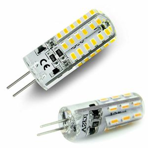 Bombillas Mini G4 Cristal de silicona LED Bombilla de maíz 24 48LED SMD 3014 Lámpara 12V 220V Lampada 10W 30W Foco halógeno ChandelierLED