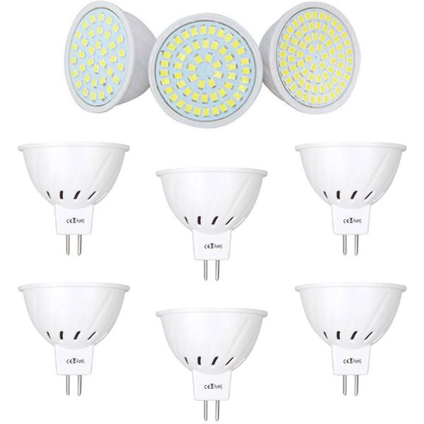 Bombillas MR16 Bombilla 12V 24V Foco 220V 110V 3W 5W 7W Lámpara de decoración LED Lampada Ampolla 36 54 72LED Foco Iluminación para el hogarLED