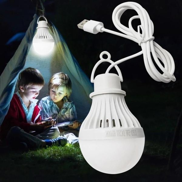 Bombillas LED portátil Lámpara de camping 5V Mini bombilla con USB para leer Iluminación de mesa de aprendizaje de estudiantes en fábricas Escuelas ElsLED