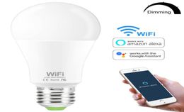 Ampoules Lampe intelligente Wifi ampoule 15W E27 B22 variable LED nuit 110V 220V commande vocale Compatible avec Amazon Alexa Google HomeLE5167045