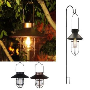 Bollen zonne -lantaarnlamp buiten voor tuindecoratie waterdicht licht vintage zonnelamp met wolfraambol ornament voor patio tuin