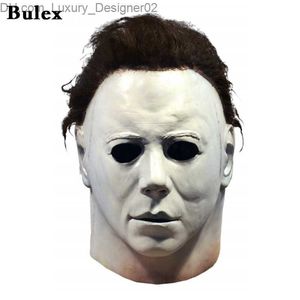 Bulex Halloween 1978 Michael Myers Máscara Horror Cosplay Disfraz Máscaras de látex Accesorios de Halloween para adultos Blanco Alta calidad Q230824