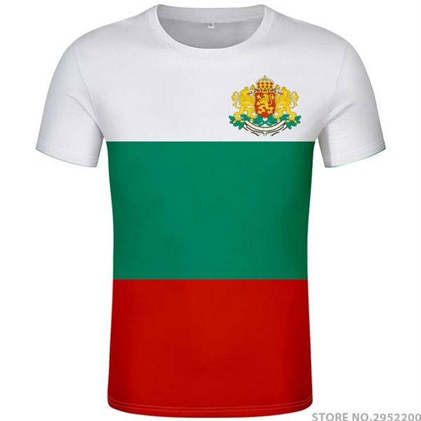 Bulgarie t-shirt bricolage sur mesure nom numéro bgr pays t-shirt nation drapeau bg bulgare noir collège imprimer po vêtements 3067