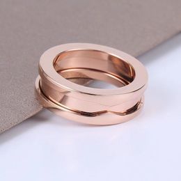 Bulgaarse S925 zilveren liefdesring designer mannen ringen klassieke luxe sieraden vrouwen Titanium staal Legering Verguld Zilver Rose Vervaagt nooit Niet allergisch met fluwelen zakje