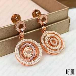 Bulgarie Pendiendo pendientes de diamantes Pendientes de diamantes Titanium Tates de oreja diseñador para mujer Pendientes de oro Joyas de plata Joyas de joyería de lujo