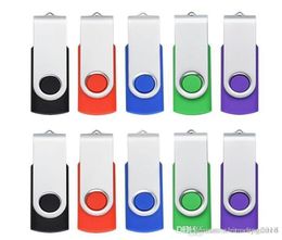 Bulk 10PCSLOT Metalen Roterende USB 20 Flash Drive Pen Drive Thumb Memory Stick 64M 128M 256M 512M 1G 2G 4G 8G 16G 32G voor PC Lapto6348336