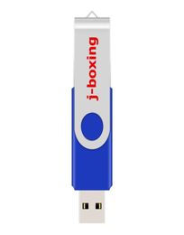 Bulk 200 STKS 64 MB USB Flash Drives Swivel Blauw USB 20 Pen Drives Metalen Roterende Memory Sticks voor Computer Laptop Tablet Duim Sto1842692