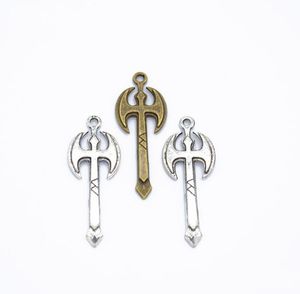 En vrac 200pcslot hache charme pendentif vikings charme Lagertha bon pour les bijoux artisanaux de bricolage fabriquant 37x14mm6289952
