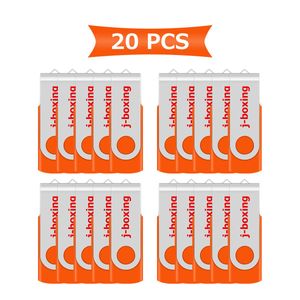 Lot de 20 clés USB pivotantes de 8 Go en métal haute vitesse pour ordinateur portable, tablette, stylo, stockage, multicolores