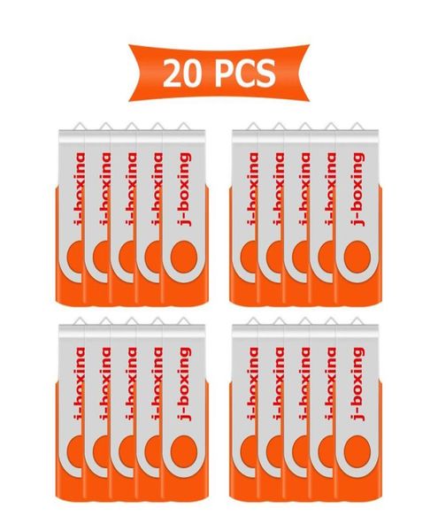 Bulk 20 unidades de unidades flash USB giratorias de 8 GB, memoria flash de metal de alta velocidad para computadora, portátil, tableta, memoria USB, almacenamiento Mul3950725