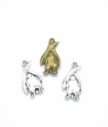 Bulk 300pcslot mignon pingouin charmes alliage animal kids pendant nature bijoux bijoux 2012mm 2 couleurs2217784