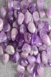 Bulk Amethyst tuimelde stenen kralen 100 g en fengshui -mineralen kristal voor chakra genezende kristallen Home Garden Decoratie6108125