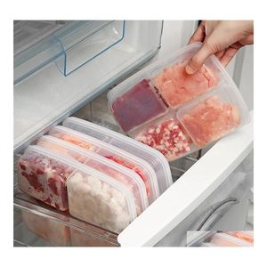 Stockage d'aliments en vrac Boîte de compartiment de viande congelée Réfrigérateur Sous-emballage Oignon et gingembre Préparation de légumes Accompagnement Freshkee D Otmfh