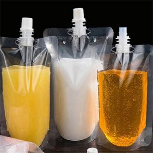 Stockage des aliments en vrac en plastique boissons claires sac de jus de boisson flacon transparent aspiration poche d'emballage de liquide frais 20220913 E3