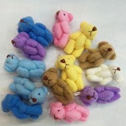 Bulk Mini Zachte Traditionele Teddybeer 3.5cm Partijzakken / Gift / Bruiloft Gunst / Baby Shower 7Color 100st