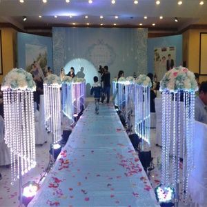 Bulk Road Lead Sparkling Crystal Clear Garland Kroonluchter Wedding Cake Stand Verjaardagsfeestjes Decoraties voor tafel top centerp