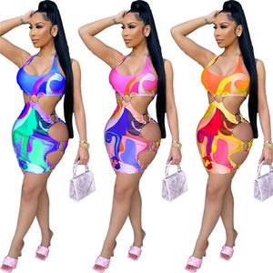 Bulk Sexy Womens Jurken Mouwloze Halter Bodycon Mini Jurk Boven Knie One Stuk Set Party Avond Clubdress Mode Zomer Backless Dameskleding 6541