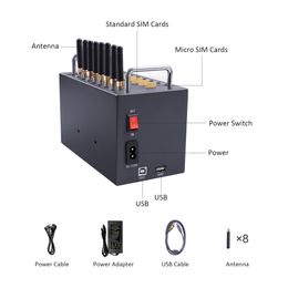 Bulk sms 8 poort 4G gsm modem simbox modempool imei verandering wavecom sms modempool op commando SMS Pool sim bank