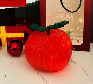 Venta al por mayor a granel festival amigo ladrillo construir juguete de frutas Ladrillos kit de bloques de construcción Modelo de construcción Bloque de construcción Niño Creativo DIY Juguete juguete de Navidad para niños festival putfits