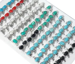 Bagues turquoise en gros en vrac pour les fournitures de boutique de revente de cadeaux