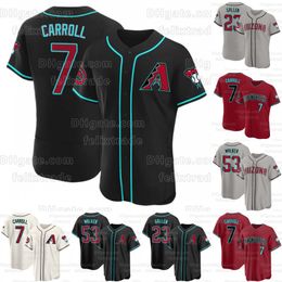 Corbin Carroll 2023 World Series Jersey Christian Walker Bumgarner Diamondbacks Jerseys Miguel Castro Scott McGough Jake McCarthy Lourdes Gurriel Jr Drey Jameson