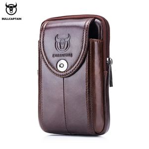 BULLCAPTAIN HEREN Lederen RIEM Heuptas Militaire Heuptasje Molle Kleine Geld Telefoon TAILLEVERPAKKING Bum Pouch PURSE 240126