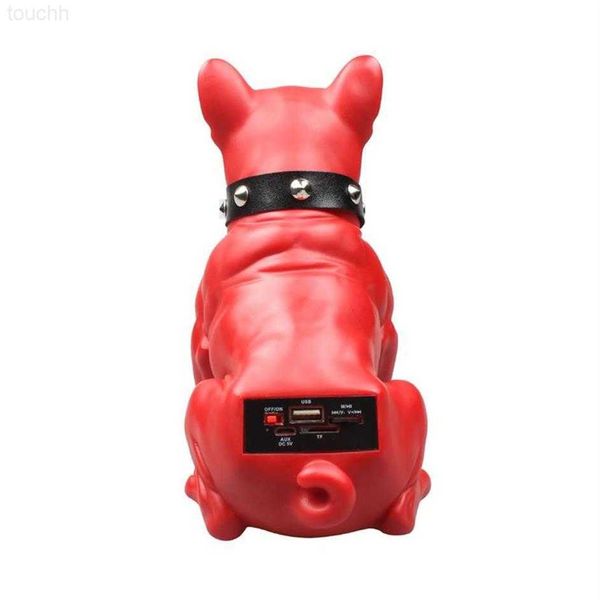 Bulldog Bluetooth Haut-Parleur Tête De Chien Sans Fil Portable Caissons De Basses Mains Libres Stéréo Basse Support TF Carte USB FM Radio Fort 3 Couleursa30 a36 L230822