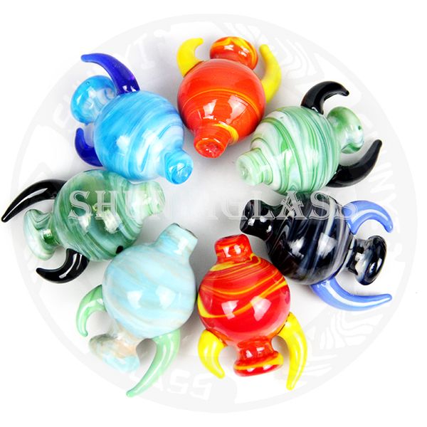 Narguilé à capuchon en verre Bullet Fabriqué par Imported America Glass Bubble Dab avec boule ronde Narguilés colorés épais Caps universels Quartz Bangers Fabricant Grossiste