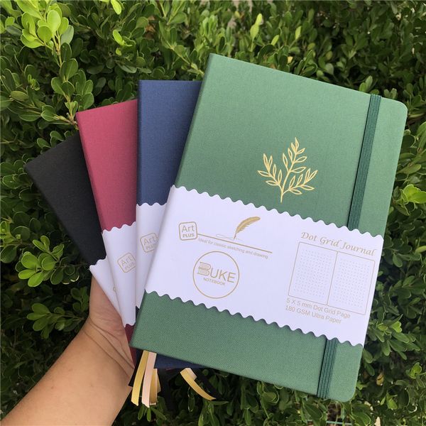 Bullet Planner 180gsm PAPIER BAMBOU Dot Grid JOURNAL Dotted Notebook Dessin livres - couleur vert forêt 220401