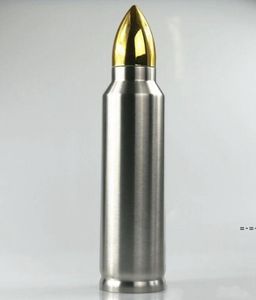 Bullet vorm thermos 500 ml isolatie beker rvs vacuüm water fles militaire raket beker koffiemok drinkware zee schip CCB13265