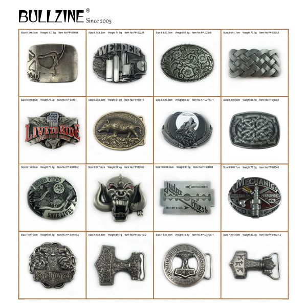 Bullzine zinc alliage en relief crâne mjolnir thorhammer viking judas ceinture boucle soudeur carpentier mécanique de pêche ceinture de pêche