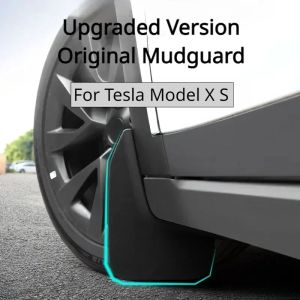 Bumpers Fender voor Tesla Model X S Upgrade Mudguard Car Splash Guard vervangende beschermer 4pcs Mud Guard Car Buitenaccessoires 2023