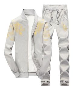 Bacy Beast Zipper Jacket Pant Polo Set 2018 Casual Traje Sporting Holdie Men 039S Traje de pista Sweinshirt Male Two Pieces SE3293160