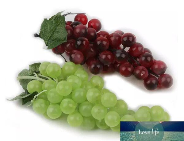 Bouquet réaliste raisins artificiels en plastique faux fruits décoratifs nourriture décor à la maison 2 couleurs livraison directe