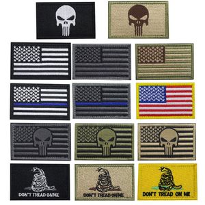 Paquete de 100 piezas de parches de bandera de EE. UU., juego de parches tácticos de moral militar estadounidense de línea azul delgada para ropa con gancho 220P