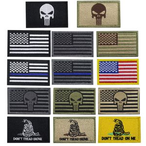 Bundel 100 stuks USA Vlag Patch Dunne Blauwe Lijn Tactische Amerikaanse Militaire Moreel Patches Set voor kleding met hookloop298d