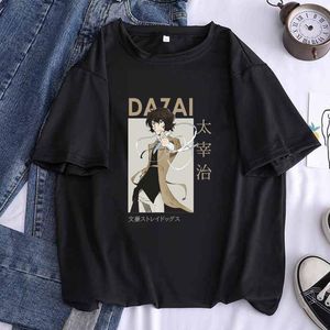 Bungo chiens errants femmes T-shirt noir T-shirt Osamu Dazai Nakajima Atsushi manches courtes blanc graphique hauts livraison directe