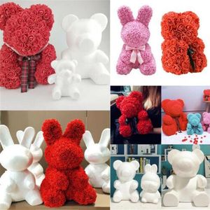 Lapin Ours Coeur Modélisation Polystyrène Styromousse Mousse Artisanat DIY Saint Valentin Cadeaux Creative Fête Décoration De Mariage Engagement257u