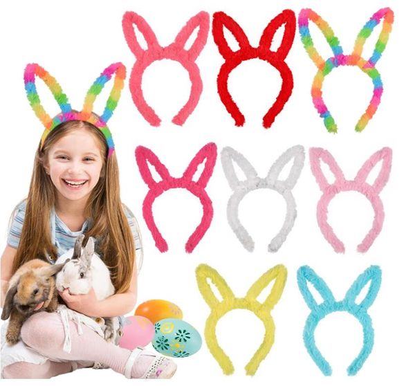 Oreilles de lapin bandeau cheveux accessoires en peluche oreilles de lapin bandeaux tête de pâques cerceau Cosplay Costume de fête pour filles femmes