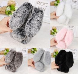 Lapin Fourrure De Lapin En Peluche Fuzzy Fluffy Doux Étuis pour iPhone14promax 14PRO 14plus 14 13promax 13pro 13 12 11 Pro MAX XR Fausse Laine Lux3644557