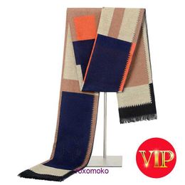 Bur home Boutique écharpe en peluche en vente 2023 New Men's Business Casual Korean Scarf Automne et Hiver Warm Brushed Imitation Soie