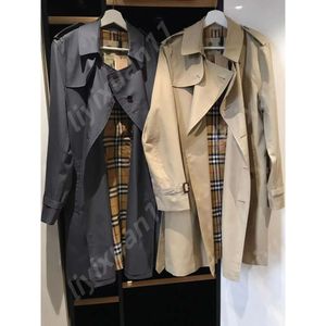 Burbery Jack Merk Heren Burbery Heren Bijpassende Trench Klassiek Double-Breasted Ontwerp Zwart en Kaki Kleur Waterdichte stof Een breed scala aan mode-jassen 5147 4054