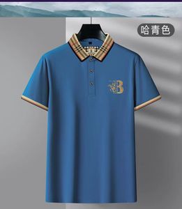 Burbery of Men Designer Polo à manches courtes Polo en coton à manches courtes brodé de haute qualité T-shirt pour hommes Vêtements de mode coréenne Top de luxe d'été 621