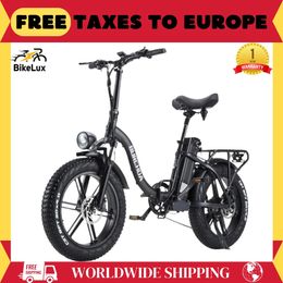 BURCHDAR8S elektrische fiets 20 * 4,0 inch unisex opvouwbare 800WEbike strand, sneeuwfiets met 40AH batterij Krachtige e-bike 45 km / u