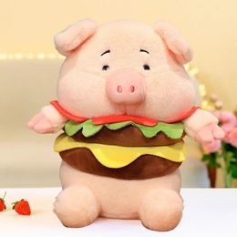 Burger Piggy Jouet Adorable Hamburger Cochon En Peluche Poupée Peluche Douce pour Enfants Décoration De La Maison Petite Amie Cadeau D'anniversaire Fluffy PP 240105