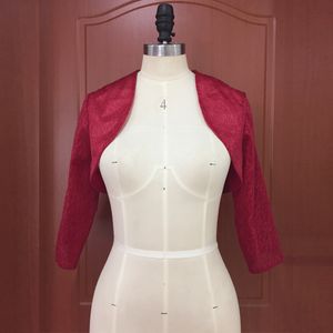 Bourgondië bruiloft bruids Bolero jas cap wrap schouderophalen goedkope lange mouw voor open sheer kant jassen voor bruiloften bruid accessary