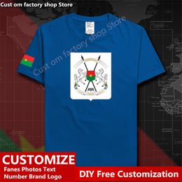 Burkina Faso pays t-shirt personnalisé Jersey Fans bricolage nom numéro marque haute rue mode Hip Hop ample décontracté t-shirt 220616