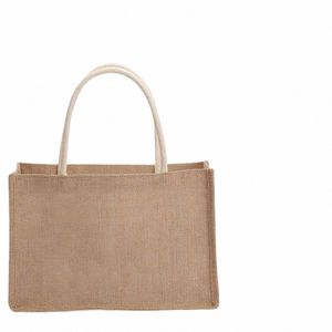 Burlap Tote Sacs vierges, sac à main