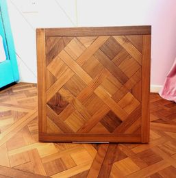 Birmania Teca Versalles madera pisos de madera azulejos parquet paneles de nogal arte de madera alfombras alfombras muebles de habitación con acabado antiguo cove9108269