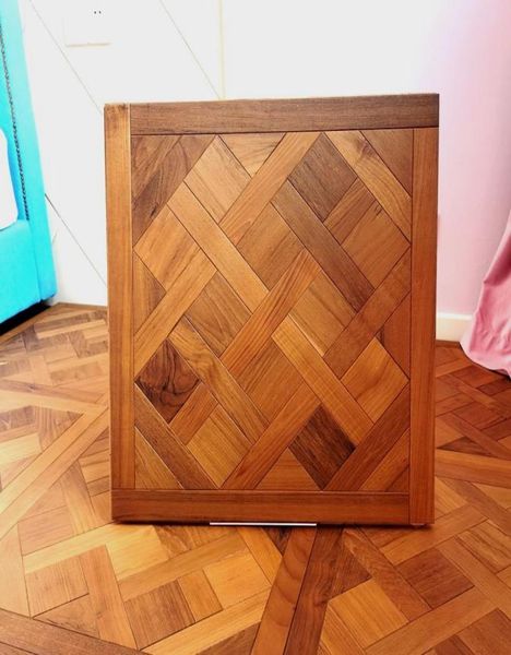 Birmanie teck Versailles en bois de sol en bois carreaux de noyer parquet en bois tapis art en bois